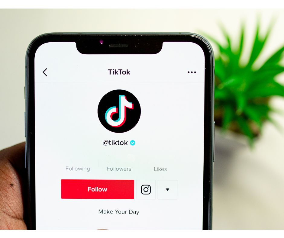 Photo of mobile with TikTok app open on the screen