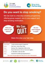 Poster for We Can Quit course starting 10 September 2024, with information on the programme.